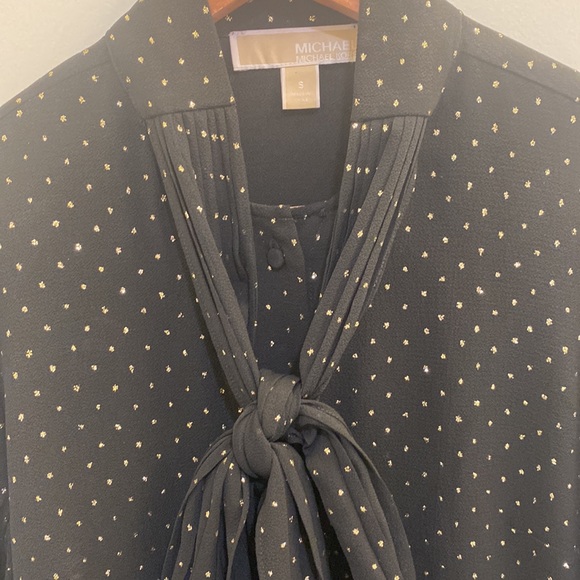 Michael Kors Black & Gold Shirt Dress Size S - Picture 4 of 5